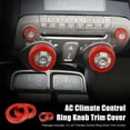 thumbnail image 3 of Unique Bargains 4pcs Red Aluminum Alloy Car Center Control Ring Knob Ring Cover for Chevrolet Camaro 2010-2015 Switch Button Decor, 3 of 8