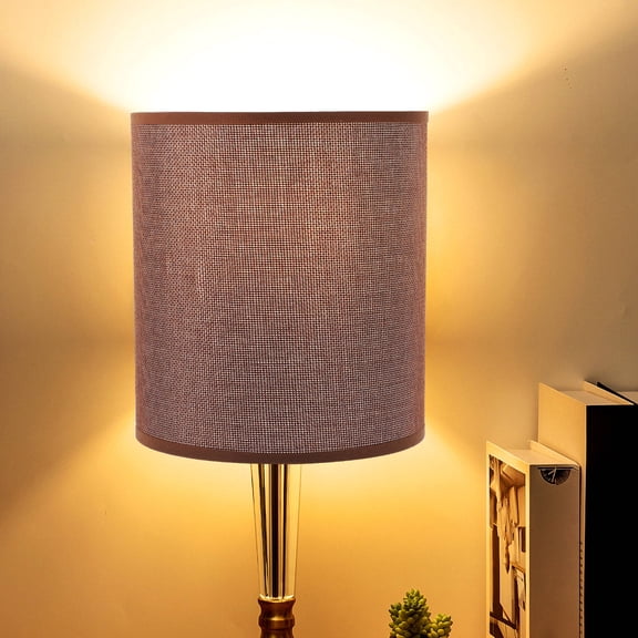 HOOWIFFY Large Round Floor Lamp Shade in Dark Red Linen Fabric, 1 Piece, Stylish and Lampshade