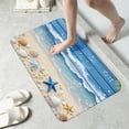 thumbnail image 3 of SPXUBZ Beach Waves Sand Starfish Shells Non Slip Kitchen Mats Bathroom Rugs Floor Mats for Floor 31.5x20 inch, 3 of 5