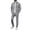 Gray, variant on Men's Waffle Tracksuit 2 Piece Set Full Zip Casual Jackets and Pants 2 Piece Outfits Solid Athletic Jogging Suit Sets Gray