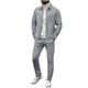 thumbnail image 4 of Ceisia Men's Slim Fit Waffle Knit 2-Piece Set Long Sleeve Zip-Up Jacket with Elastic Waist Drawstring Pants Gifts, 4 of 5