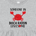 thumbnail image 4 of Inktastic Someone in Boca Raton Loves Me Girls Baby Dress, 4 of 5