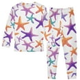 thumbnail image 2 of joogoo Starfish Style 2 Piece Long Sleeve Tee and Pants Cotton Pajama Set 6Y, 2 of 7