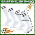 thumbnail image 7 of Hengguang 4 Pairs Kids Soccer Socks, Over Knee Boys Soccer Socks for Children Aged 5-12 to Playing Sports, 7 of 7