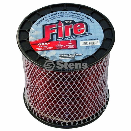 New Stens Fire Trimmer Line 380-632 for .095 3 lb Spool 