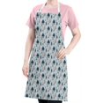 thumbnail image 5 of Light Blue Christmas Tree Apron-Garden Aprons for Women with Pockets-Cotton Linen Waterproof Kitchen Cooking Gardening Aprons Adjustable for Kitchen,Cooking,BBQ and Salon 32"x27", 5 of 7