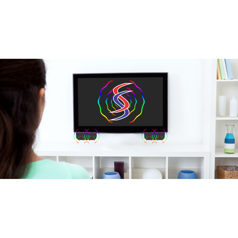 Second Sound FlatScreen TV Sound Deflectors Full Pair Optimize and