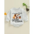 thumbnail image 2 of Suealasg Western Baby Boys Girls Romper Long Sleeve Crew Neck Letter Cattle Print Bodysuit 3 6 12 18 Months Infant Fall One Piece Clothes, 2 of 8