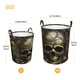 thumbnail image 3 of Balery Vintage Gold Leaf Skull Cesta de ropa redonda con asas, impermeable, independiente, para ropa, juguetes, dormitorio y familia-Small, 3 of 6