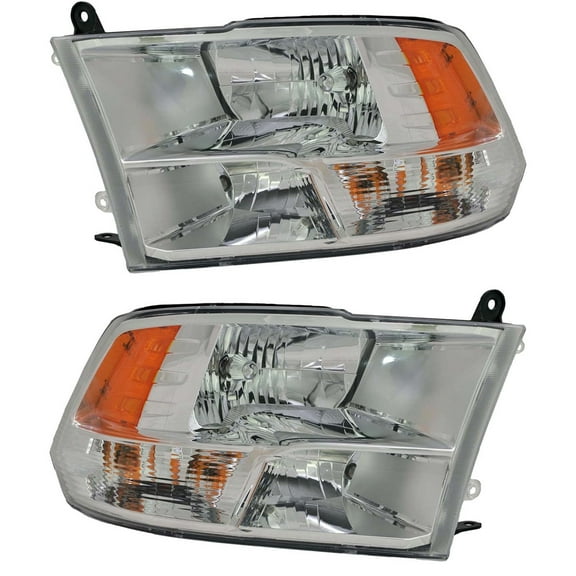 New Pair Headlights Compatible With Ram 3500 Big Horn Crew Cab 5.7L 6.4L 6.7L 2013 2014 2015 2016 2017 2018 By Part Numbers CH2503242 68096438AJ CH2502242 68096439AJ