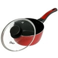 thumbnail image 3 of Oster 7 Piece Non Stick Aluminum Cookware Set in Red, 3 of 5
