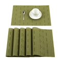 thumbnail image 3 of 1Pc/6Pcs PVC Placemat Woven Placemat Heat PVC placemat Resistant Non-slip Kitchen Table Mats Pad Coaster, 3 of 8
