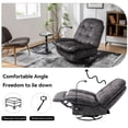 thumbnail image 4 of LEHZROAJ 360°Swivel Upholstered Recliner,Velvet Accent Chair Tufted Oversized with Mobile Phone Holder for Living Room(Black), 4 of 9