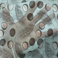 thumbnail image 3 of Palm Leaf Tulle Curtains with Rod Pocket, Hawaiian Tropical Pattern with Coconuts and Palm Tree Branches Illustration, Sheer Drape for Wedding Party 2 Panels, 7 Sizes, Aqua Black White, by Ambesonne, 3 of 3