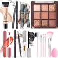 thumbnail image 1 of YBUETE Juego de maquillaje para mujeres, niñas y adolescentes, juego de regalo que incluye 9 colores de sombra de ojos, base en barra, lápiz de cejas, delineador de ojos, máscara, brillo de labios, 5, 1 of 5