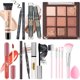 thumbnail image 1 of YBUETE Juego de maquillaje para mujeres, niñas y adolescentes, juego de regalo que incluye 9 colores de sombra de ojos, base en barra, lápiz de cejas, delineador de ojos, máscara, brillo de labios, 5, 1 of 5