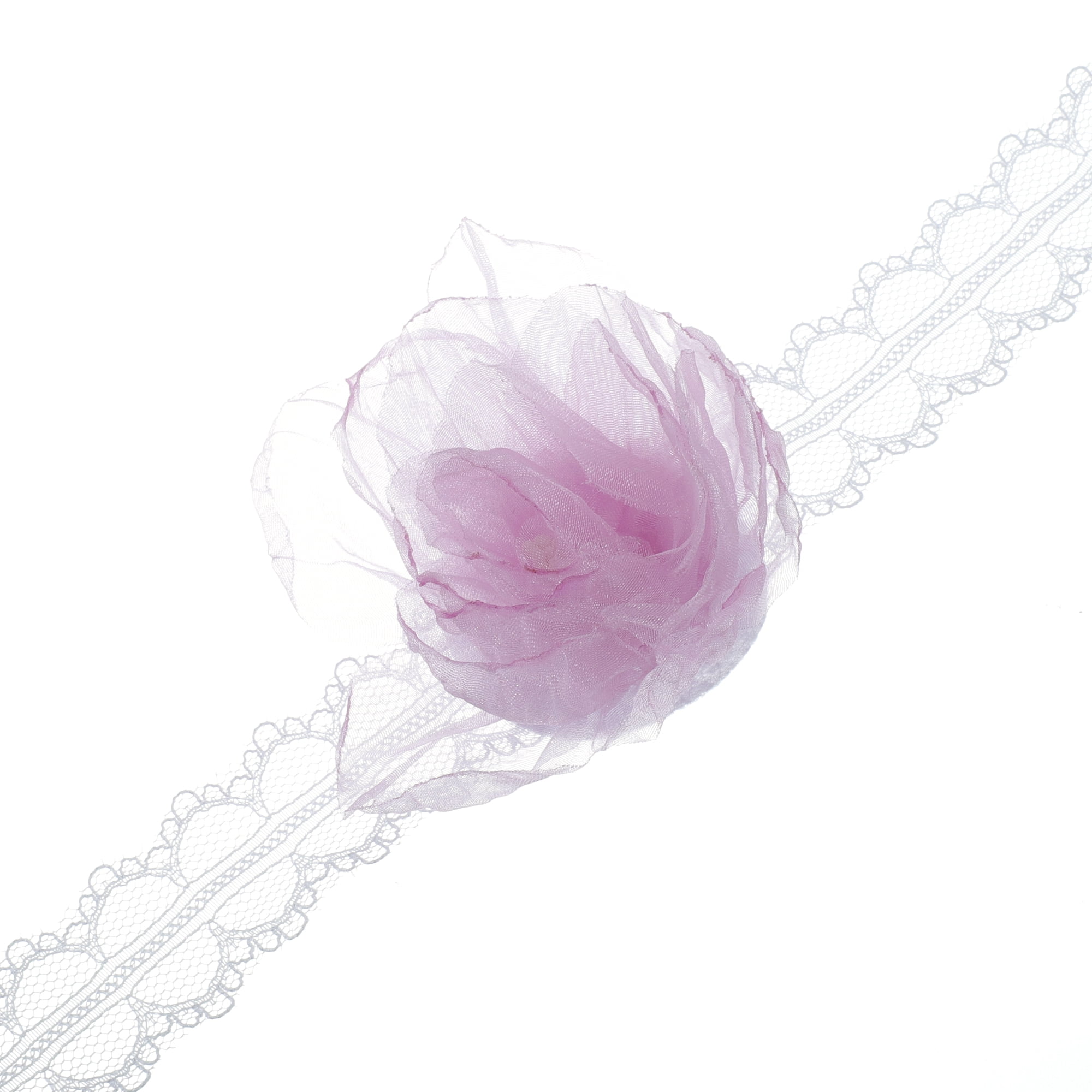 Unique Bargains Stylish Flower Choker Necklace Fashion Accessory Purple
