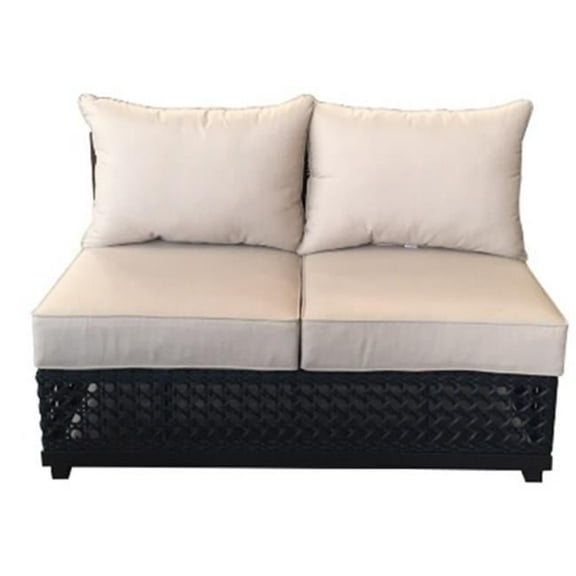 AFD Home 12008195 Monterey Outdoor Armless 2 Seater, Multicolor - 32 x 54 x 34 in.