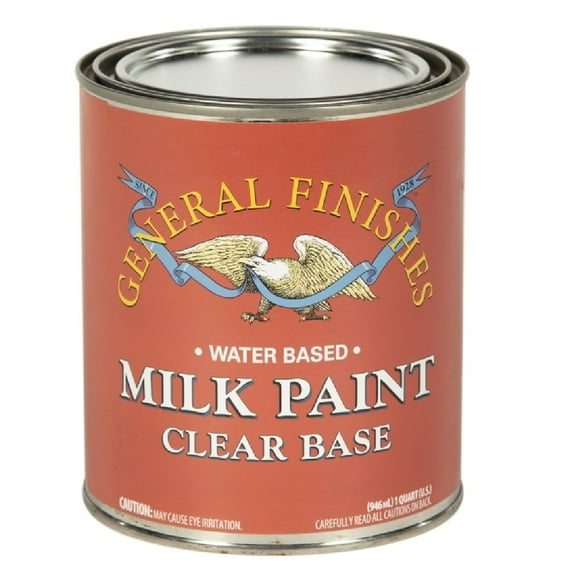 1 qt General Finishes QCS Clear Milk Paint Interior / Exterior Paint, Satin