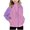 Pink, variant on Hooded Jacket for Kids Long Sleeve Color Barrier Fleece Thick Warm Pullover Sizes 100-160