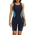 thumbnail image 2 of Attraco One Piece Athletic Swimsuits for Women Boyleg Swimwear Racerback Bathing Suits, 2 of 6
