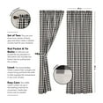 thumbnail image 4 of VHC Brands Annie Buffalo Check Cotton Curtain Set, Black/White (2 Panels), 4 of 5