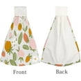 thumbnail image 3 of 2 Pcs Hanging Towels, Dish Towels Strawberry and Flowers Leaves Absorbent Hand Towels with Hanging Loop Washcloth for Bathroom Kitchen, 3 of 6