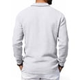 thumbnail image 4 of JAJAHO Mens Linen Long Sleeve Polo Shirt Classic Button Down Collar Casual Business Relaxed Fit Breathable Summer Lightweight Top Cozy Tops, 4 of 9