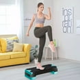 thumbnail image 3 of ZENY 26.5" Aerobic Step Platform Adjustable Exercise Workout Stepper w/4 Risers, Green, 3 of 8
