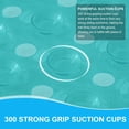 thumbnail image 3 of Buganda Bath Mat for Tub Non Slip, Extra Long Bath Mat with Drain Holes and Suction Cups, Machine Washable Shower Mat, 39"x15", Clear Teal, 3 of 9