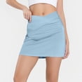 thumbnail image 6 of Skorts for Woman Plus Size High Waisted Skirt with Shorts Underneath Athletic Tennis Skirts with Pockets Tummy Control Light Blue 4XL, 6 of 7