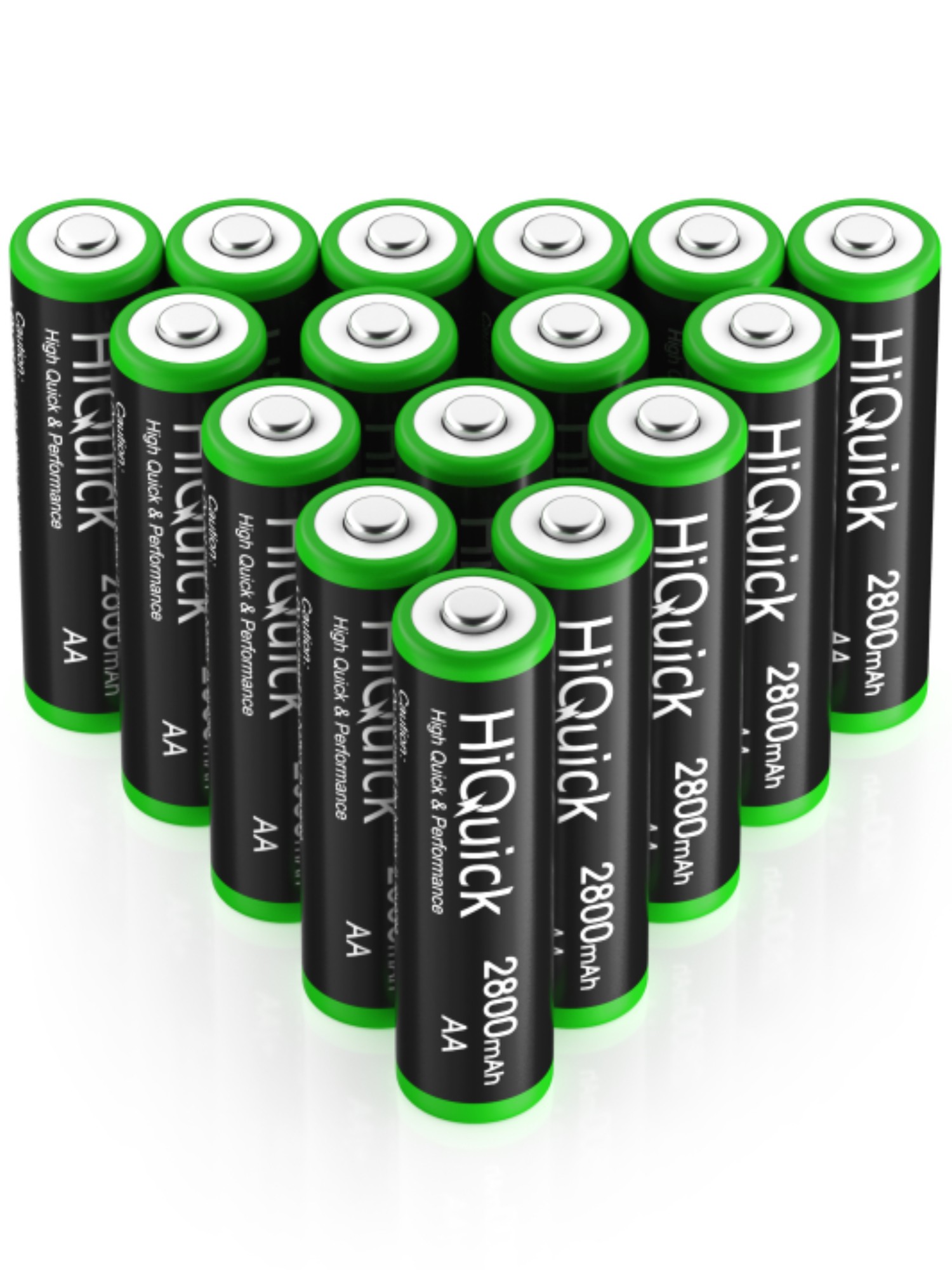 HiQuick 16 Pack AA Rechargeable Batteries 2800mAh 1.2V Ni-Mh Battery