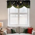 Cute Rabbit Tie Up Valances Curtain, Midnight Moon Forest Flying Owl ...