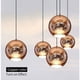 thumbnail image 4 of Lámpara colgante de bola de cristal creativa moderna, lámpara de techo para decoración del hogar, para dormitorio, sala de estar, pasillo, cocina, comedor, pasillo, escaleras, diámetro 25 cm, 4 of 5
