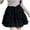 Black, variant on OSOLU Solid Color Women Pleated Skater Skirt Basic Casual High Waist Ruffles Flared Mini Lingerie Skirts Trendy Skirts