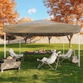thumbnail image 1 of Bingirl Commercial Grade Instant Shelter 10X10 Outdoor Canopy with 3Height Adjustable Frame Complete Ground Kit and Carry Bag All Weather Event Canopy for Festivals Markets, 1 of 5