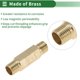 thumbnail image 3 of Conectores de rosca doble exterior de latón de 1/4" Macho de Unique Bargains 1.97" 2 Pcs, 3 of 7