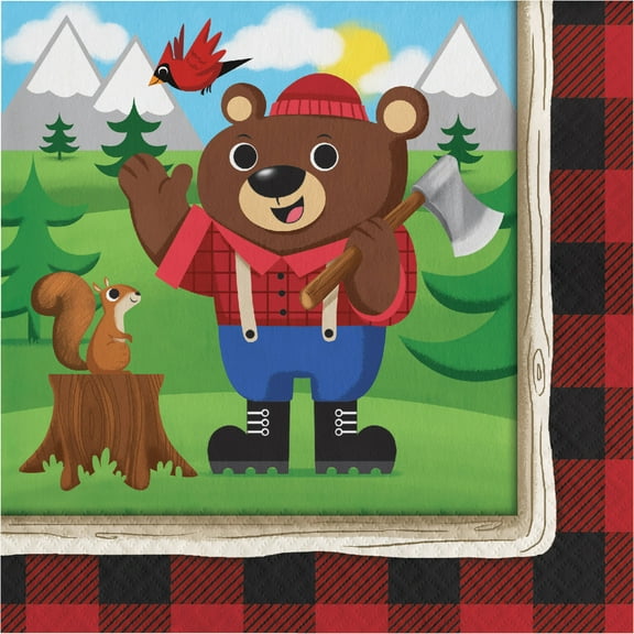 Lum-Bear-Jack Napkins, 16-Pack