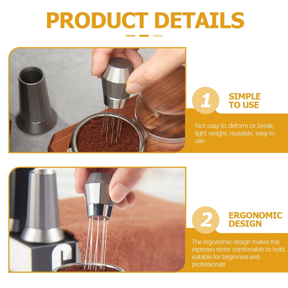 OUNONA Coffee Stirrer Espresso Powder Tool Hand Distributor Needle Barista  Stirring Tamper Whisks Mixer Wdt Accessories Leveler