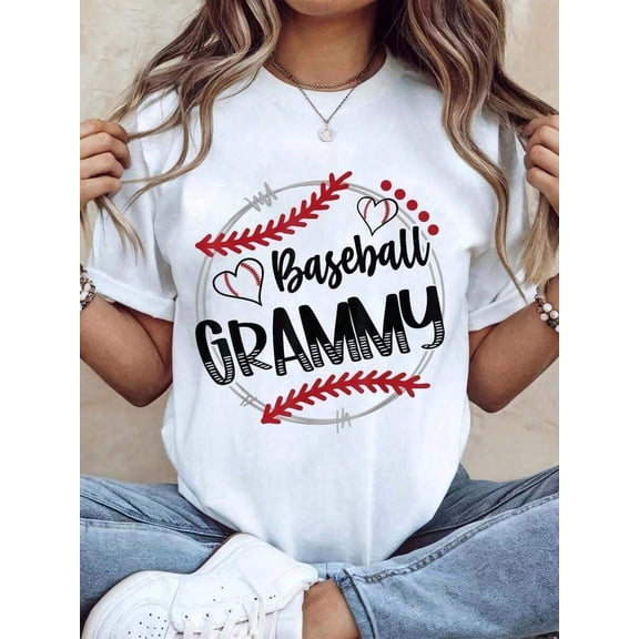 Thanksgiving Graphic Women T Shirt Funny Baseball Grammy Baseball Lovers T-Shirt