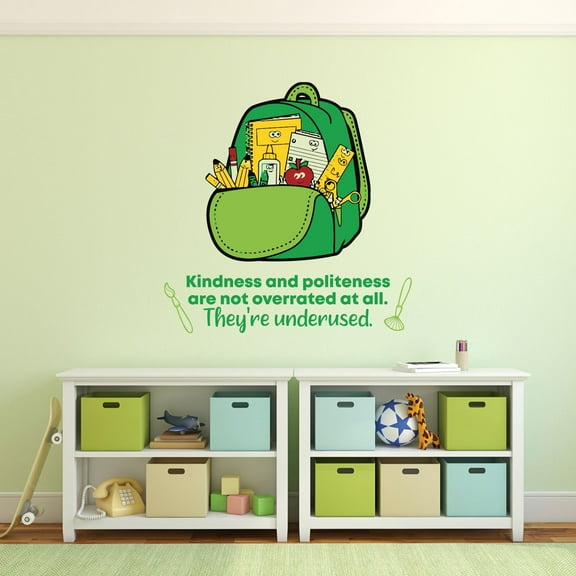 Kindness School Classroom Quote Cartoon Quotes Decors Wall Sticker Art Design Decal for Girls Boys Kids Room Bedroom Nursery Kindergarten Home Decor Stickers Wall Art Vinyl Decoration (40x40 inch)