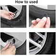 thumbnail image 4 of Valve Stem Caps, 4 Pack Handmade Crystal Rhinestone Universal Car Tire Valve Caps Chrome,Attractive Dustproof Bling Car Accessories, Black, 4 of 5