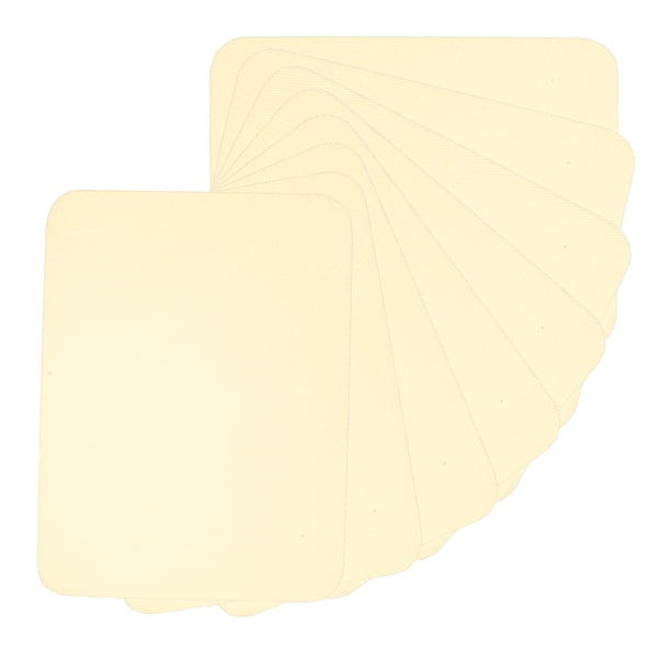 Uxcell 15Pcs Parches de Tela Planchar 5x4 pulgadas 100% Algodón Kit de Parches de Reparación para Ropa Pantalones Beige