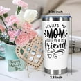 thumbnail image 2 of Gifts for Mom, 20oz Tumbler with Lid and Straw, Stainless Steel Insulated Tumbler Cup Coffee Mug Mother''s Day Birthday Gifts Idea for Mom Wife from Daughter, Son, Best Mom Ever Gifts, 2 of 6