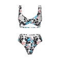 thumbnail image 4 of Daiia Panda Cute Hearts Women's Bikini Set Two Piece Swimsuit High Waisted Bikini Adjustable Straps Bikini Perfect for Beach, Pool, and Summer Vacation-Medium, 4 of 9