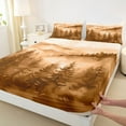 thumbnail image 3 of Manfei Woodland Jungle Plants 3pcs Twin Sheet Sets for Children Teens,Moutain Trees Twin Fitted Sheet,Botanical Theme Breathable Flat Sheet,Lightweight Room Decor, 3 of 7
