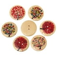 thumbnail image 4 of 20 Pcs Mixed Buttons, 30mm Natural Round Shapes Retro Buttons, Vintage Buttons with 2 Holes for DIY Sewing Crafts, 4 of 4