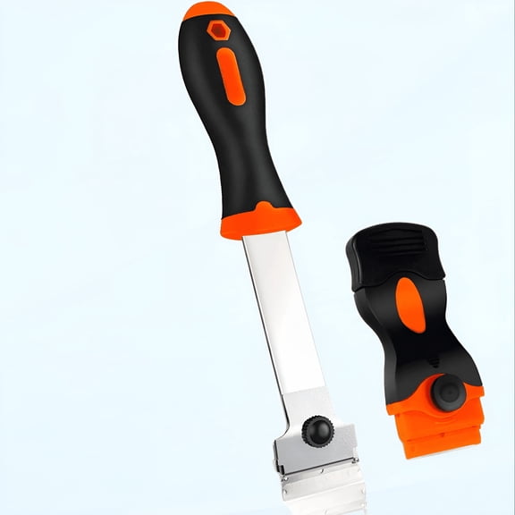 ACDANC Multi-Purpose Razor Blade Scraper Set,Heavy Duty Long Handled Razor Scraper With Blades,Cleaning Scraper Tool Adhesive Remover,Removing Sticky,Glue,Decal in The Window,Floor,Stove