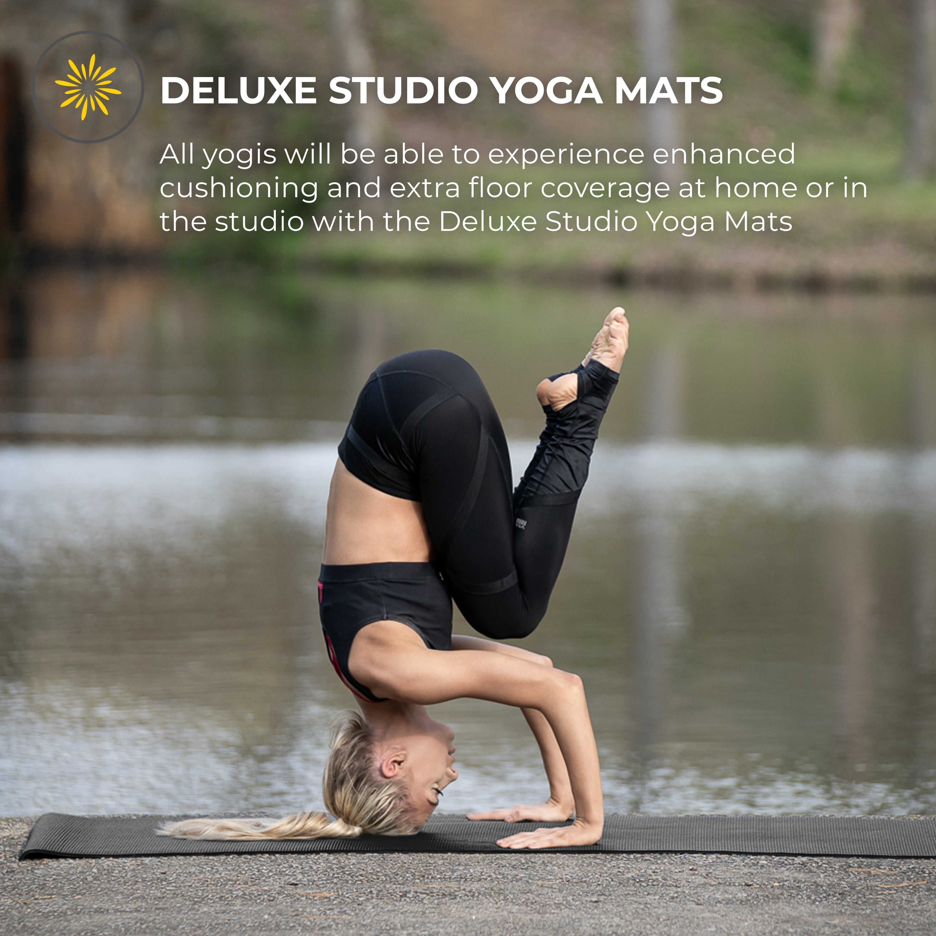 Sunshine Yoga - Deluxe Extra Thick Yoga Mats - Wholesale 10-Pack - (74" x 24" x 6mm - Extra Long 74", Thick 6mm, Non-Slip - Durable (Black)