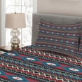 thumbnail image 2 of Ambesonne Antique Quilted Coverlet 3 Pcs, Old Motif, King Size, Black Blue Coral, 2 of 3